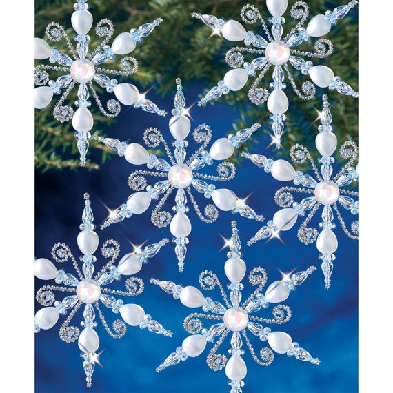 Beaded snowflake 2024 ornament kit
