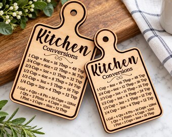 Cutting Board Conversion Magnet: Laser Engraved Kitchen Refrigerator Magnet