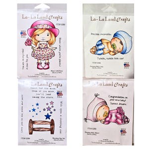 La La Land Rubber Stamps | Scrapbooking Cardmaking Supplies | Baby Stamps | Little Children Stamps