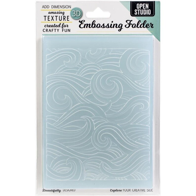 Memory Box 3D Embossing Folder 4.5x5.75 Waves Etsy
