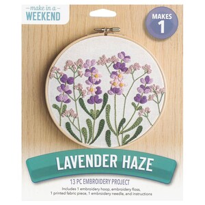 Lavender Haze 6&quot; Embroidery Kit by Leisure Arts | Weekend Project | Learn A Craft