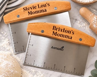 Personalized Dough Cutter – Custom Laser Engraved Bench Scraper for Bakers