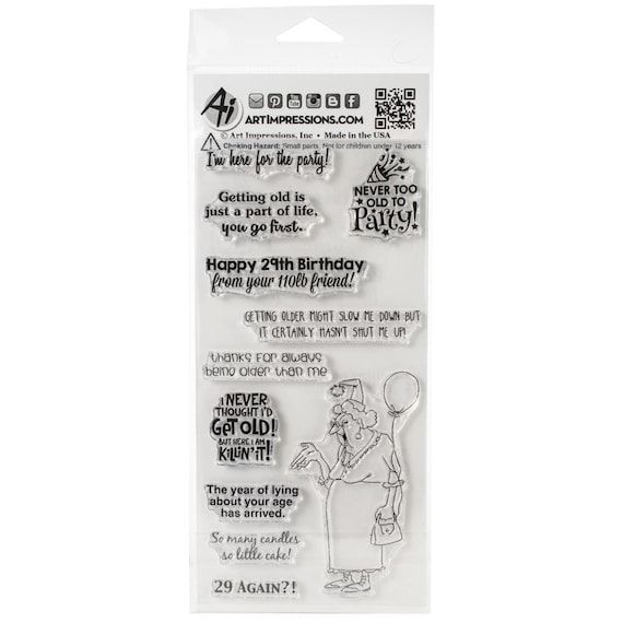 Art Impressions Never Too Old Laugh Lines Clear Stamps