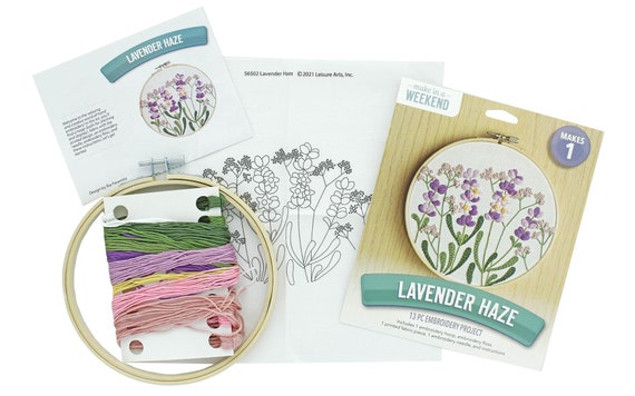 Leisure Arts Kit Embroidery 6 Spring Blooms