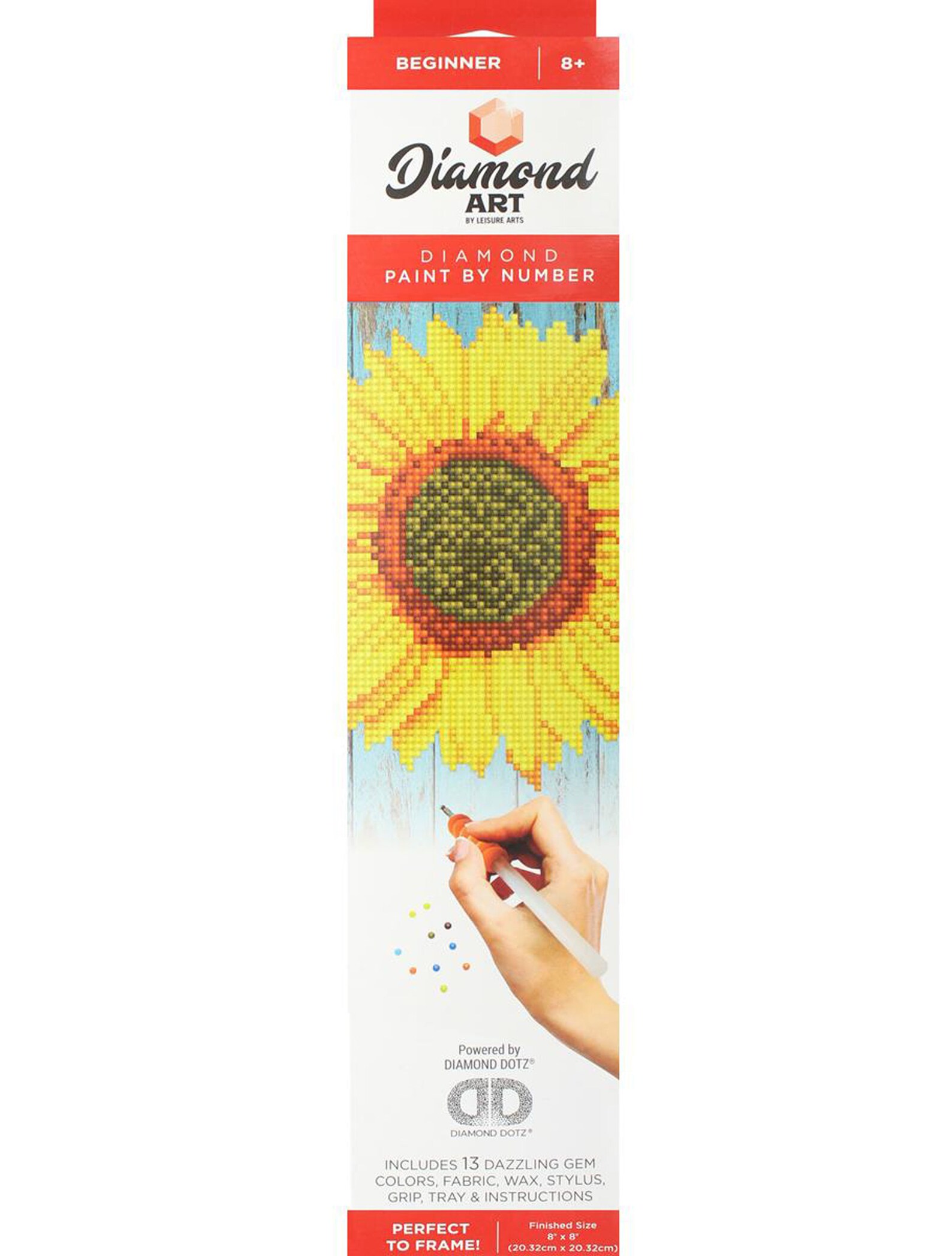 Leisure Arts Sunflower Diamond Facet Art Kit | Etsy