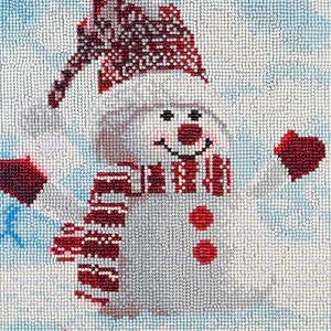 Leisure Arts Snowman Holiday Edition Diamond Art Kit ~ Christmas ~ Diamond Dotz ~ Snowmen ~ Full Drill
