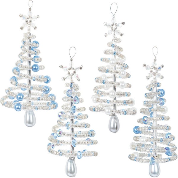 Frosty Trees Beaded Onament Kit | DIY Beading Craft Kit | Nostalicg Christmas Ornaments Craft Project