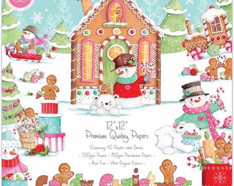 Craft Consortium Candy Christmas  Double-Sided Quality Paper Pad 12"x12"
