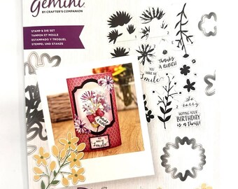 Crafter's Companion Gemini Layering Stamps & Dies Country Wildflowers #678227