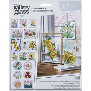 Gallery Glass Floral Pattern Leaflet | Faux Stained Glass Designs
