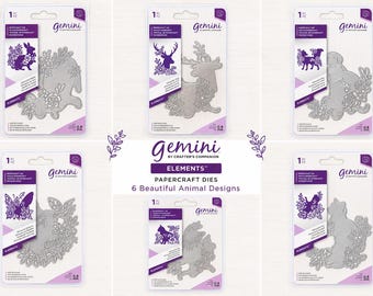 Crafter's Companion Gemini Floral Animimals Metal Cutting Die Choice Of
