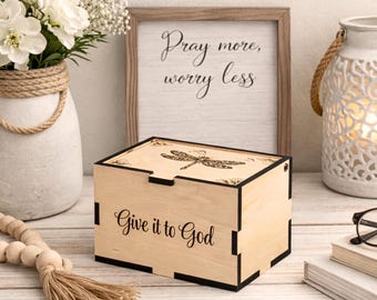 Personalized Dragonfly Prayer Box (God Box) - Small