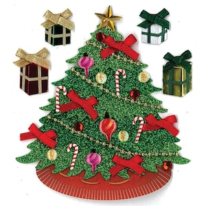 Jolee&#39;s Boutique Classic Tree Dimensional Stickers | Christmas Stickers | 3D Sticker Accents