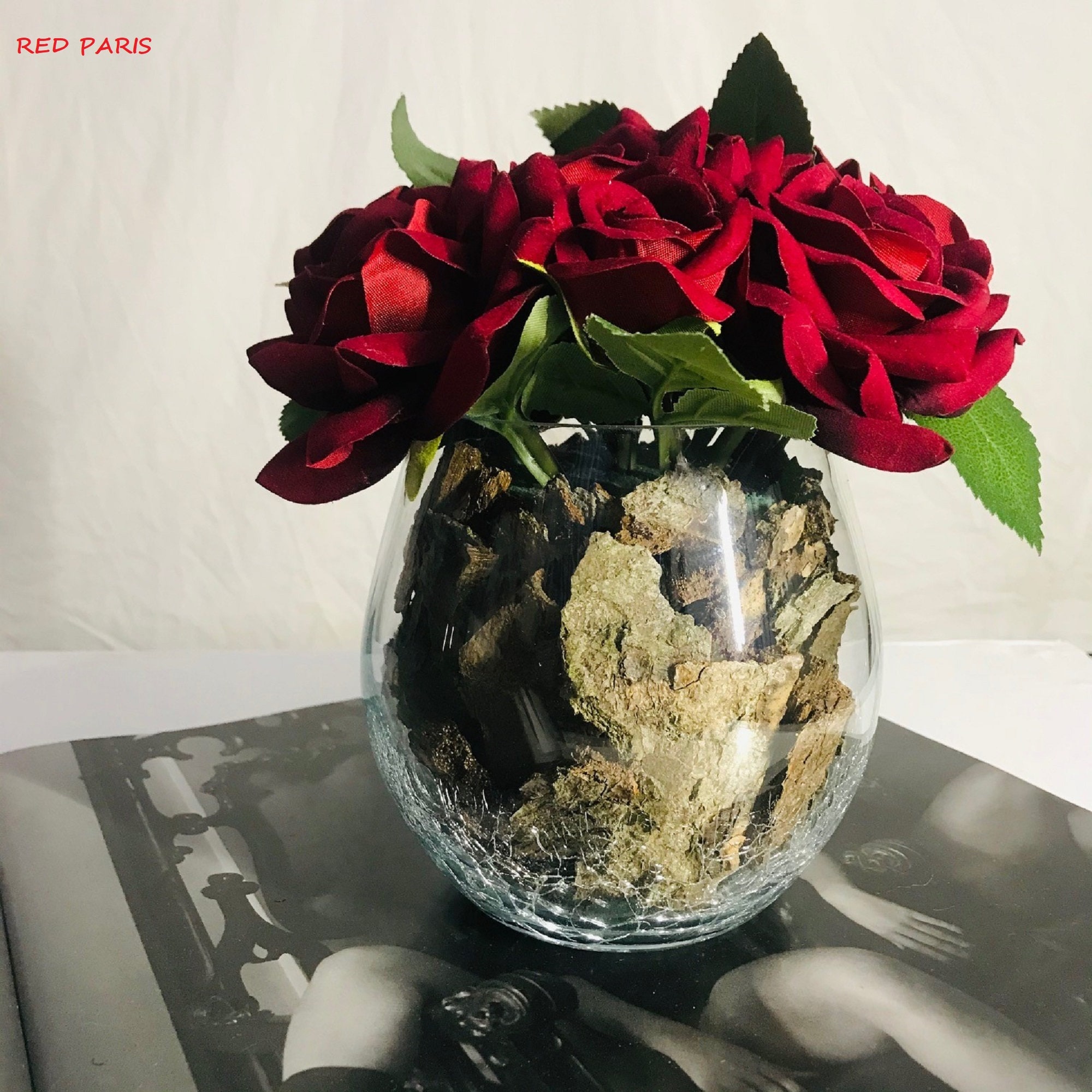 Artificial Rose Glass vaseflower rosegiftspride Etsy