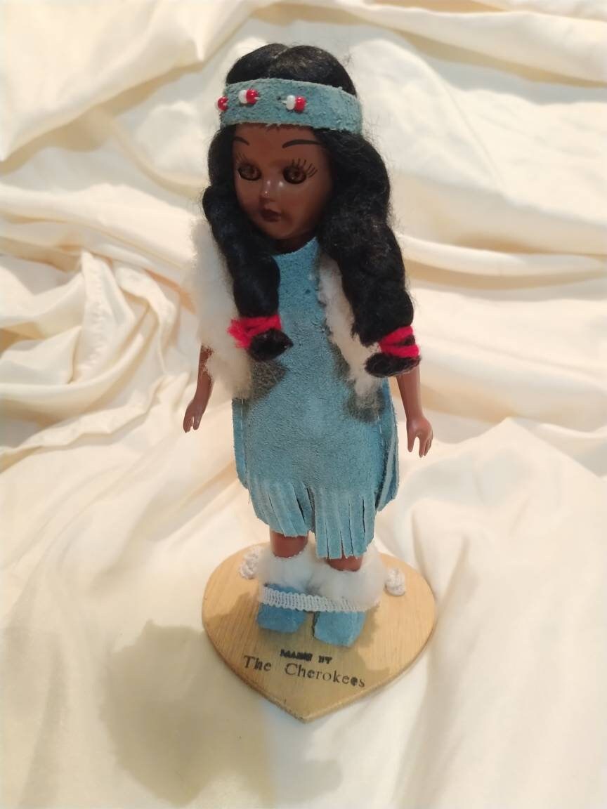 Native American Doll Made by the Cherokees with Stand Etsy