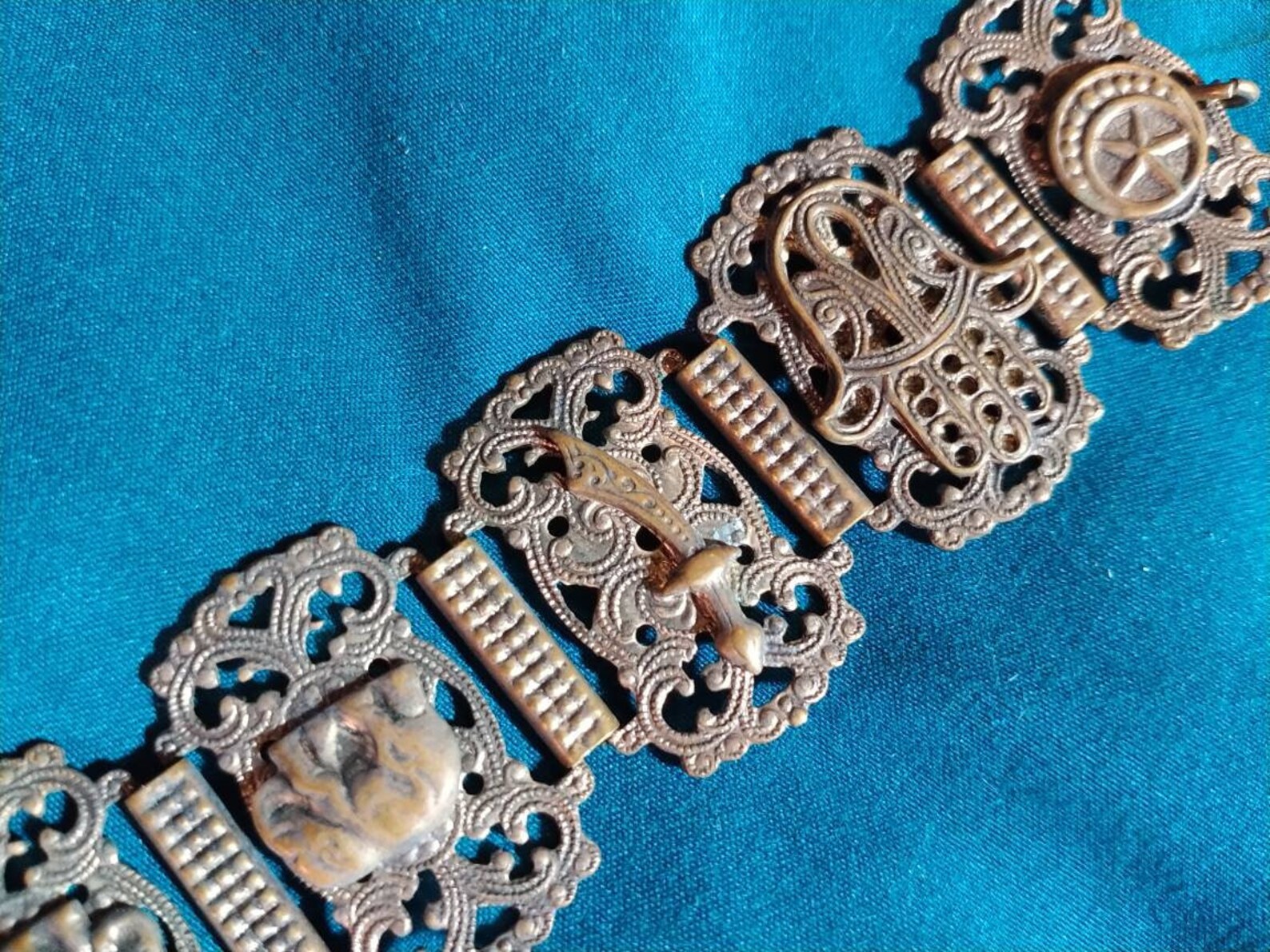 Vintage Moroccan Souvenir du Maroc Link Bracelet | Etsy