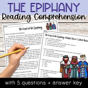 Feast of the Epiphany Reading Comprehension: Catholic Three Kings Day - Wise Men Activity - Dia de los Reyes - Homeschool Activities
