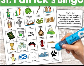 St. Patrick's Day Bingo & Memory Matching Game | Catholic Christian Classroom | Religious Education | Faith Formation | Printable | Irish