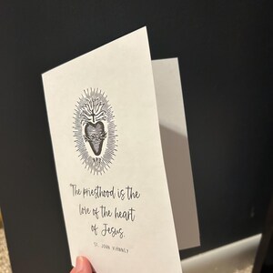 Heart of Jesus | Catholic Priest Christmas or Ordination Gift | Greeting Card | St. John Vianney | Sacred Heart | Digital Download image 3