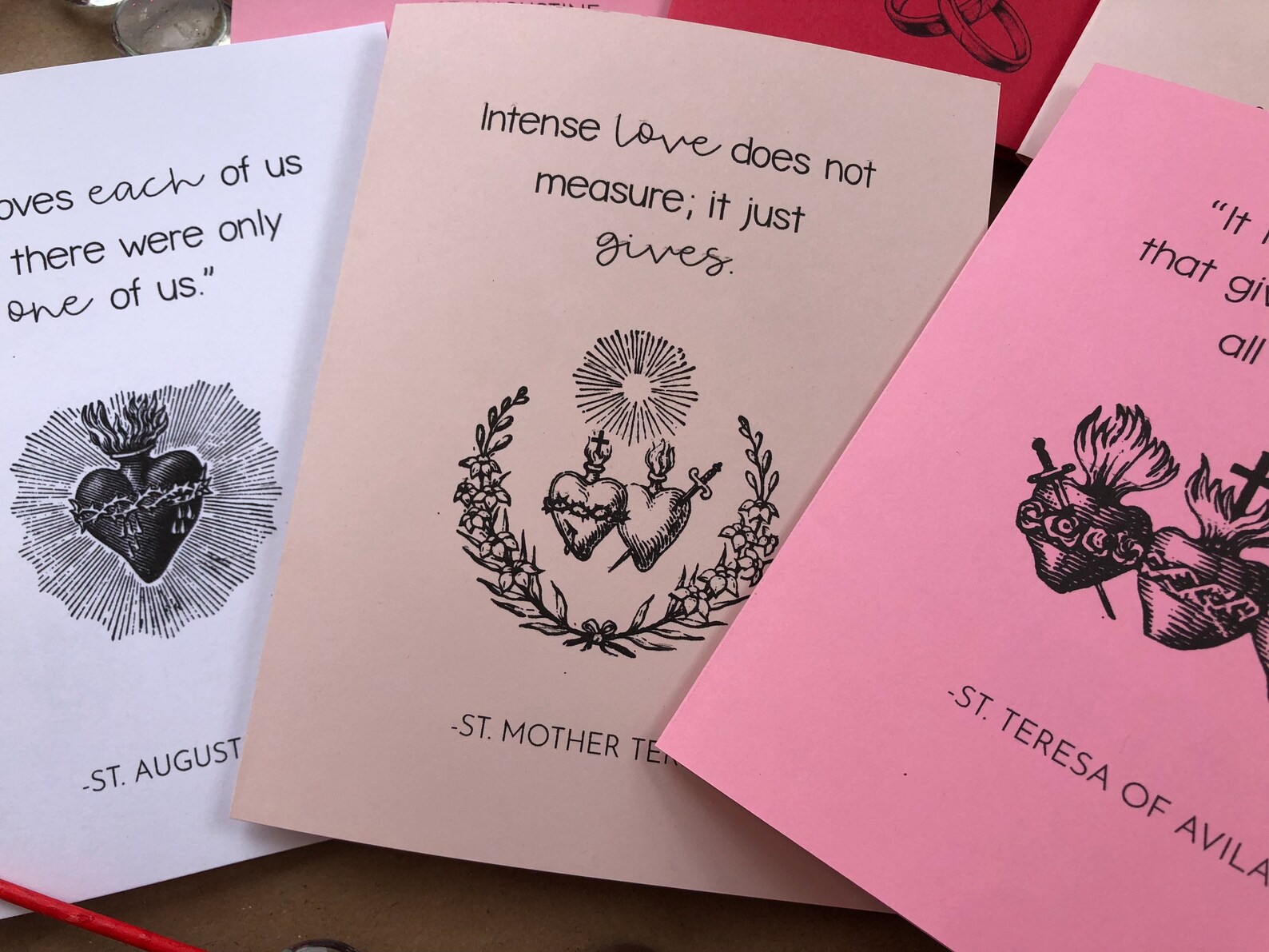 Printable Catholic Valentine Cards Valentine's Day Love St. Therese