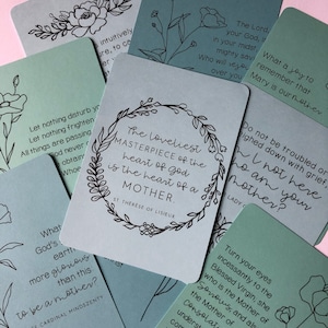 Katholische Mutterschafts-affirmationskarten | Katholische Mutter Geschenk | Poster zu Wehen und Geburt | Gottesmutter | Schmerzhafte Muttergottes | Guadalupe