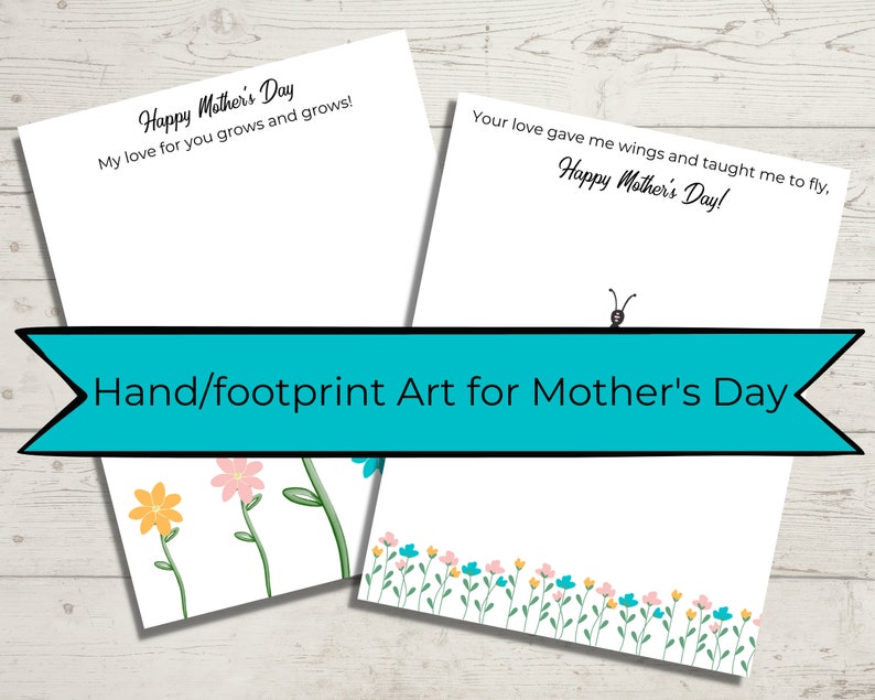 Hand/footprint Art for Mother's Day Printable Etsy