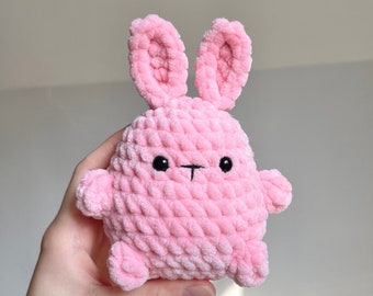 Low-Sew Crochet Bunny Pattern, Amigurumi, Beginner-Friendly, Easy, Digital PDF