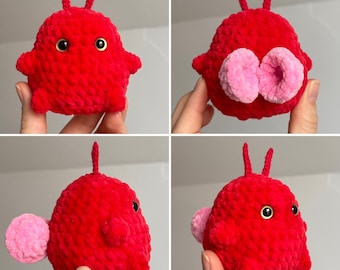 Lovebug Crochet Pattern, Amigurumi, Low-Sew, Easy, Beginner, Digital, PDF