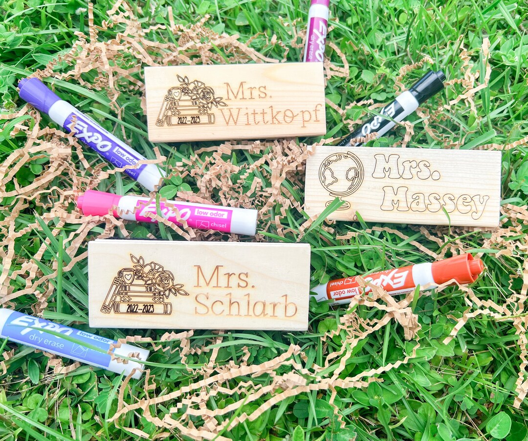 Laser Engraved Wooden Erasers I Back to School I Teacher Gifts Etsy