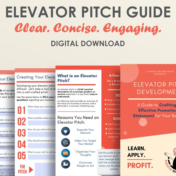 Elevator Pitch Development Guide: A Guide to Crafting An Effective Promotional Statement for Your Business
