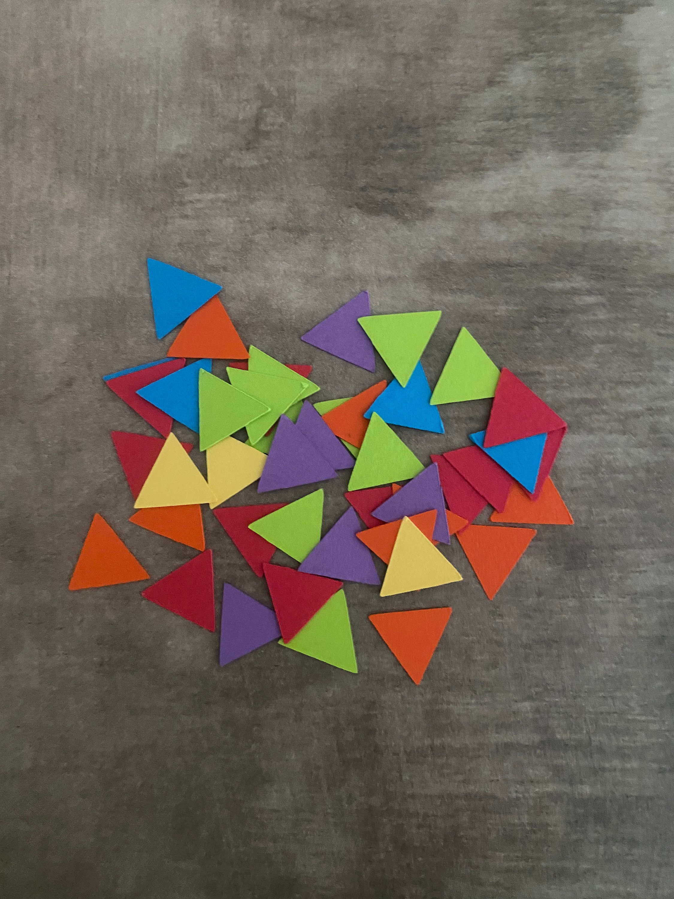 Rainbow Triangle Cardstock Confetti Etsy
