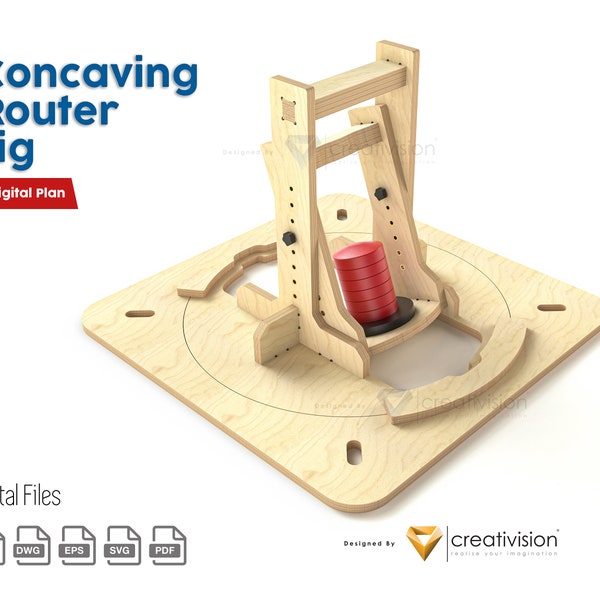 Concaving Router Jig - basin carver - Routing Tools - Instant Download