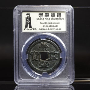 antique chinese antique Chinese coin, Chongning treasure of Song Dynasty，Professional Coin Display-coinsCHN