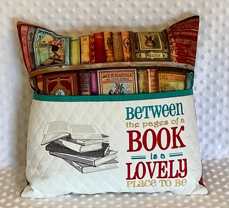 Classic Books Reading Pillow Pocket Pillow Gift for Book Etsy