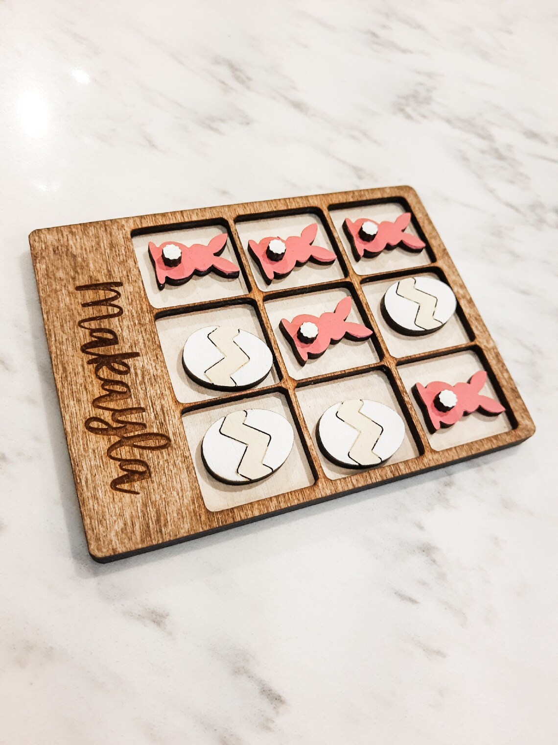 Easter Tic Tac Toe SVG File for Glowforge, Laser Cut Files/ Kids ...