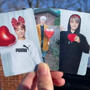 BTS Heart Photocards | Valentines Day| Waterproof | Laminated | RM | Jin | Suga | J-Hope | Jimin | V | Jungkook