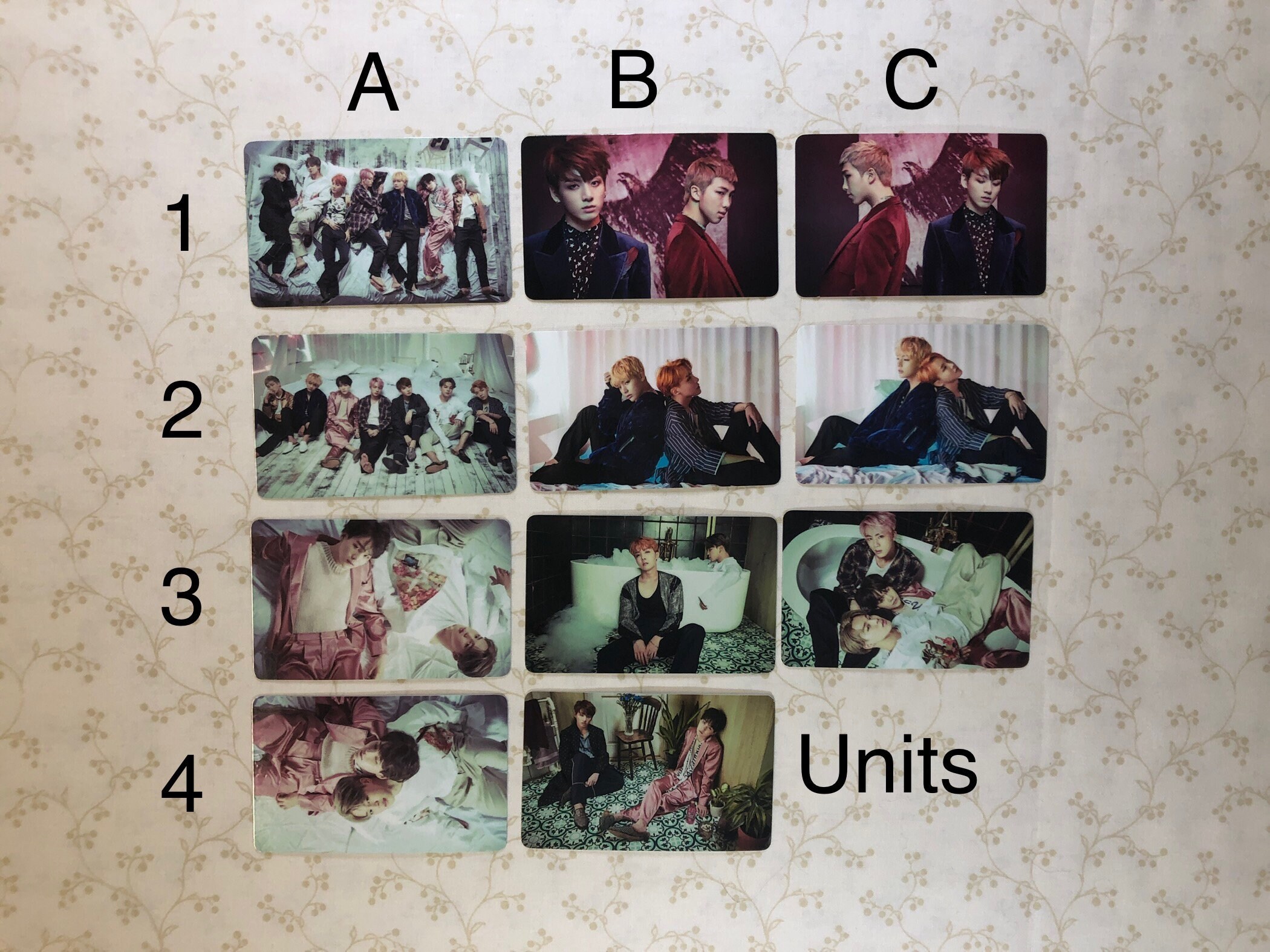 BTS WINGS Photocards Laminated Waterproof Etsy