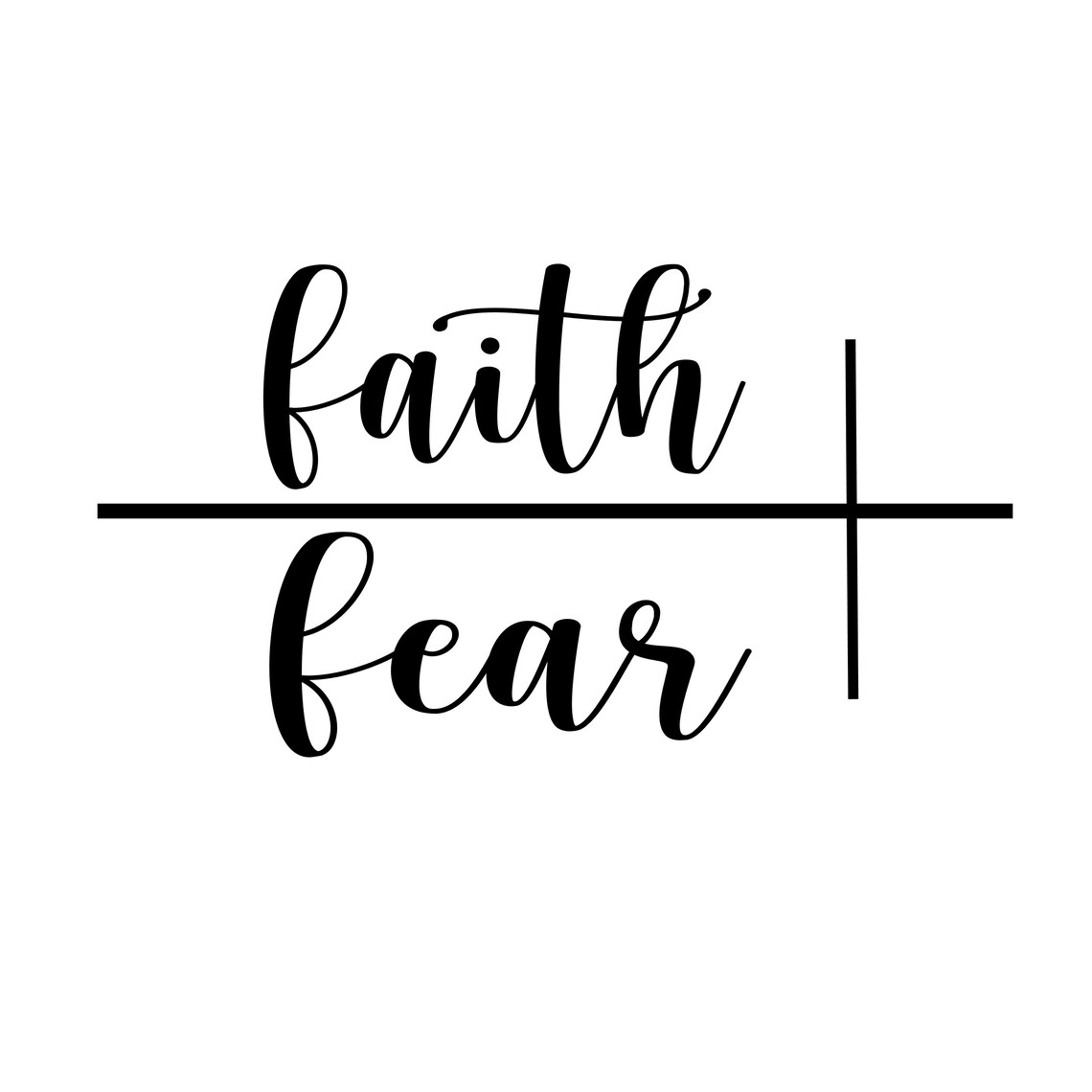 Faith Over Fear Faith Cross DecalTruckJeepWindowBumper Etsy