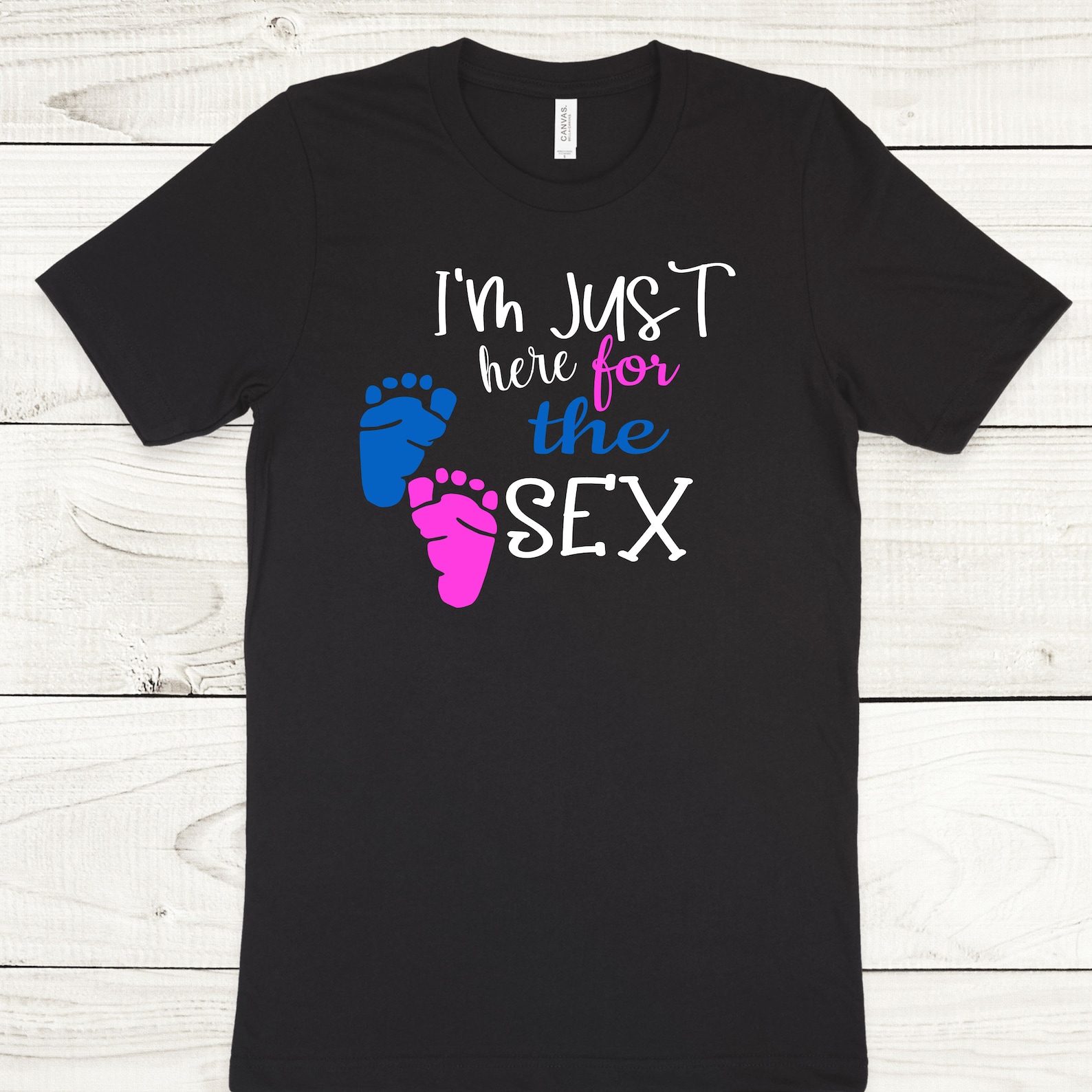 Mens Just Here For The Sex T Shirt Gender Reveal Funny Etsy 