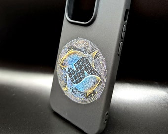 Handyhülle Schwarz Silikonhülle Fische für iPhone, Samsung, Google Pixel Sternzeichen Print Design