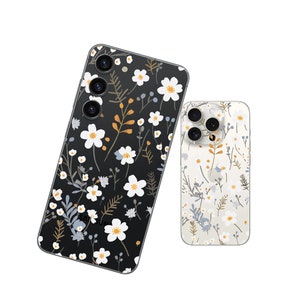 Kleine Blumen Print Handyhülle, elegante Blumenmuster Hülle für iPhone, Samsung, Google Pixel - Süßes & schickes Design