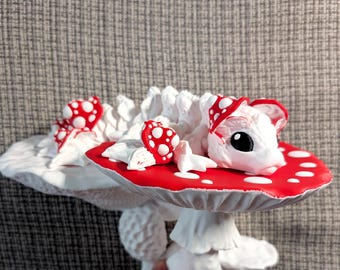 3D Gedrucktes Regal mit Drachen & Pilz – Drache / Gliederkette