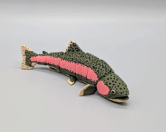 Flexi Regenbogenforelle – Gliedergelenkfische Figur – 3D Gedrucktes Forellen Dekor