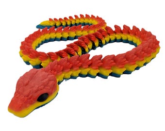 Articulated Rainbow Snake – 3D Printed Fidget Toy