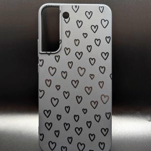 Stylish Hearts Phone Case - Black Cover for iPhone Samsung Google Pixel  - Trendy Tech Protection