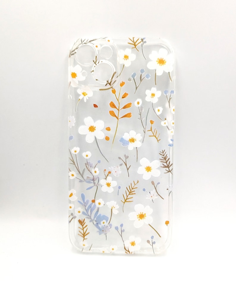 Coque de portable à motif floral pour iPhone, Samsung, Google Pixel, Xiaomi Redmi, OnePlus Small Flowers Design 3