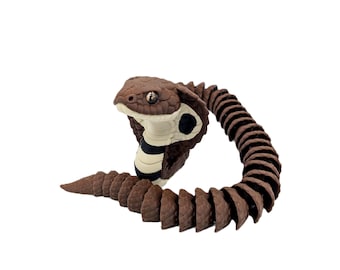 Articulated Cobra Snake: 3D Printed Fidget Toy, Sensory Aid (60cm/24in)