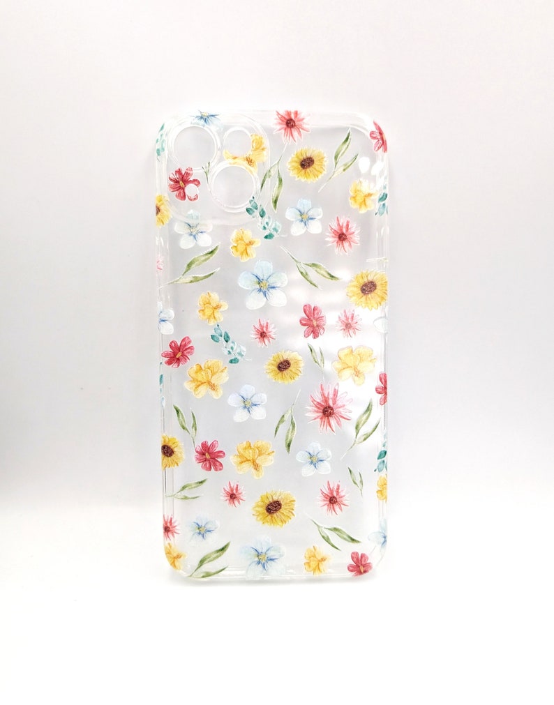 Coque de portable à motif floral pour iPhone, Samsung, Google Pixel, Xiaomi Redmi, OnePlus Small Flowers Design 1