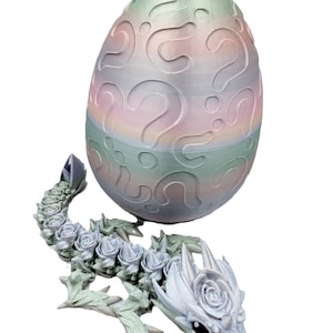 Pastel  Dragon in Surprise Egg – Articulated 3D Printed Dragon – Fantasy Gift – Cinderwing3D Licensed – Easter Dragon Egg Toy