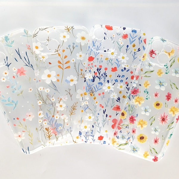 Kleine Blumen Handyhülle, Florale Samsung Galaxy S Serie Hülle, Geschenk für Sie, Blumenmuster Hülle
